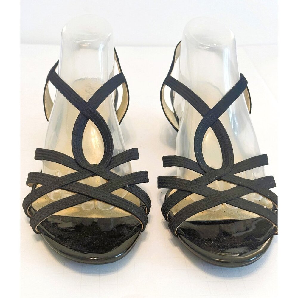 Life Stride Yaya Suede Open Toed Wedge Sandals, Size 11.